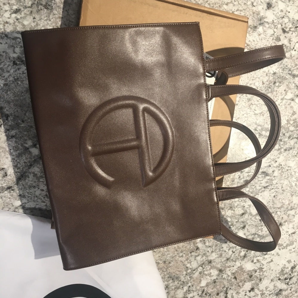 Telfar Medium Chocolate Shopping bag, New w tags